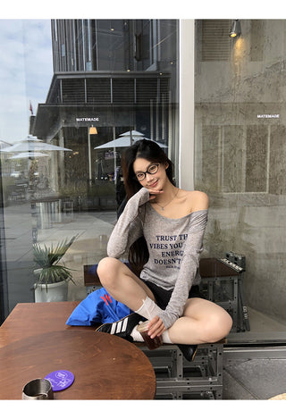 gray idle tee