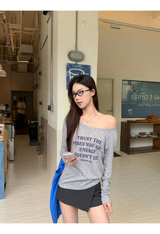 gray idle tee