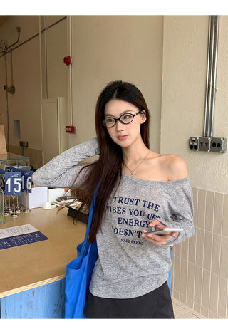 gray idle tee