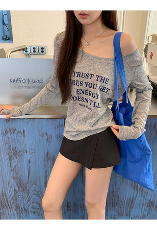 gray idle tee
