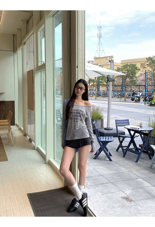 gray idle tee