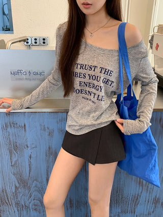 gray idle tee