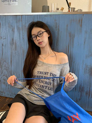 gray idle tee