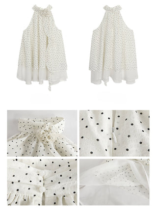 white polka camisole