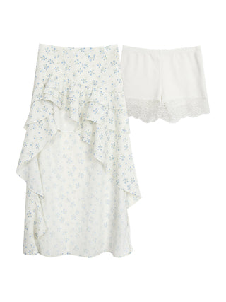 floral high skirt