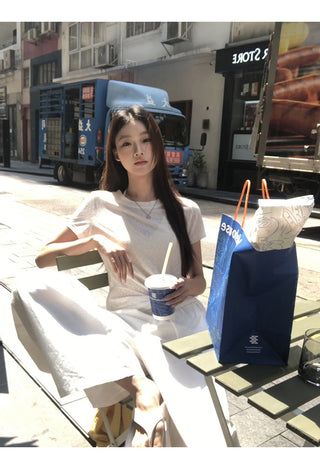 white niche waist top
