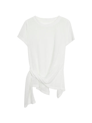 white niche waist top