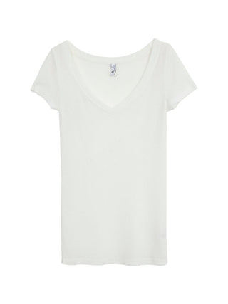 V-neck slim blouse
