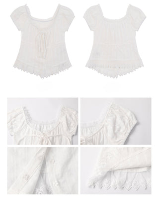 white off-shoulder shirt
