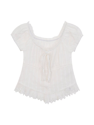 white off-shoulder shirt