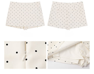 polka-dot high skirt