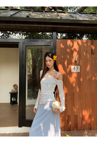 blue slim dress