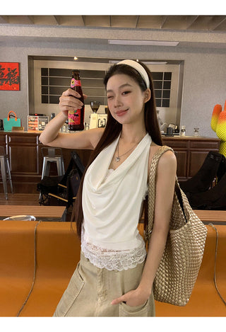 white lace camisole