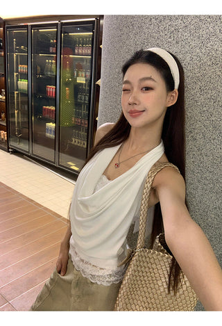 white lace camisole