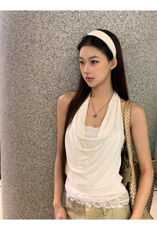 white lace camisole