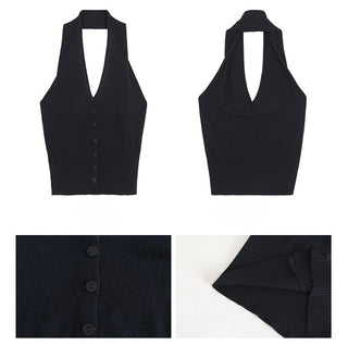 knit sleeveless halter