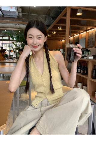 knit sleeveless halter