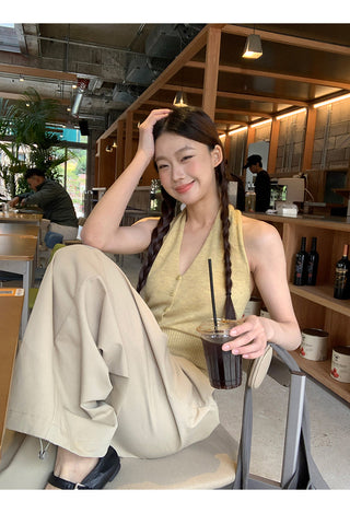 knit sleeveless halter
