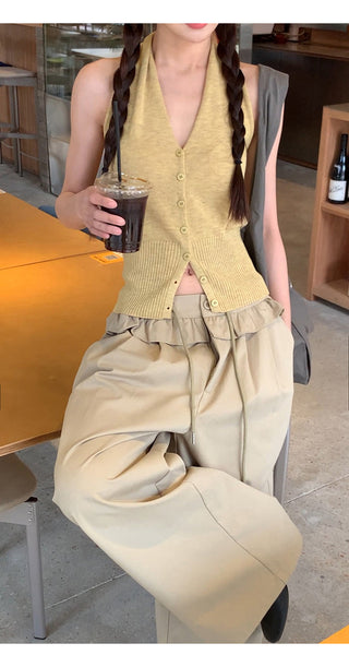 knit sleeveless halter