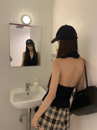 knit sleeveless halter