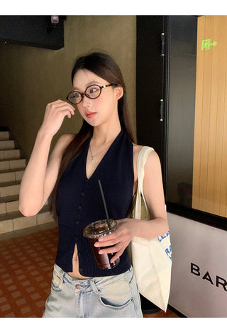 knit sleeveless halter