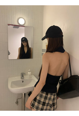 knit sleeveless halter