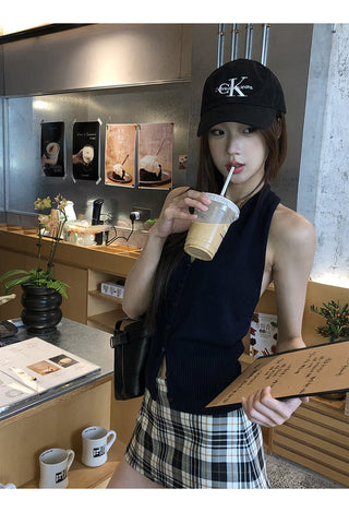 knit sleeveless halter