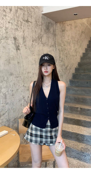 knit sleeveless halter