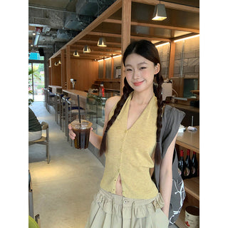 knit sleeveless halter