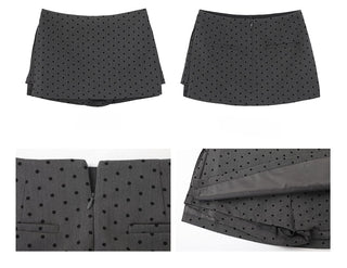polka-dot sheath skirt