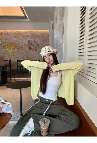 green wide overalls