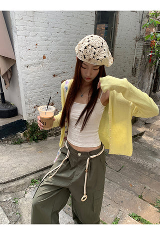green wide overalls