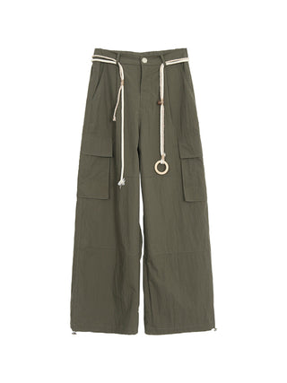 green wide overalls