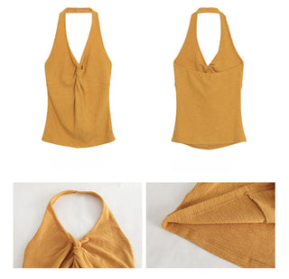 yellow French halter 01