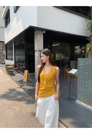 yellow French halter 01