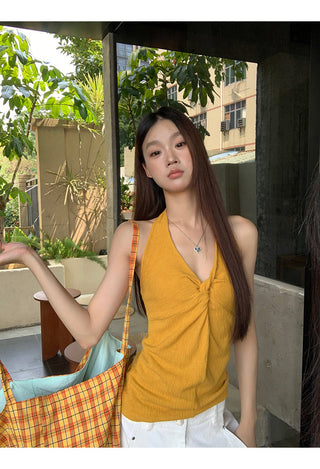 yellow French halter 01