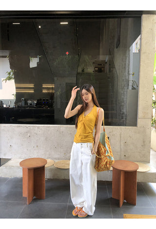 yellow French halter 01
