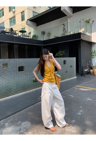 yellow French halter 01