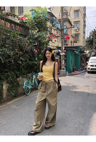 yellow French halter