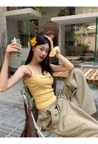 yellow French halter