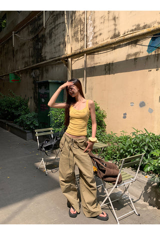 yellow French halter