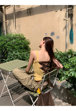 yellow French halter