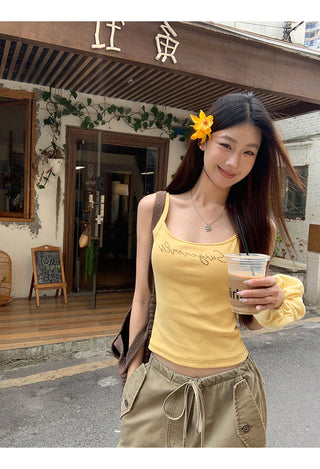 yellow French halter