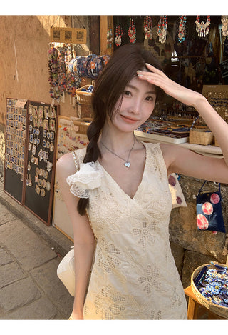V-neck sling dress