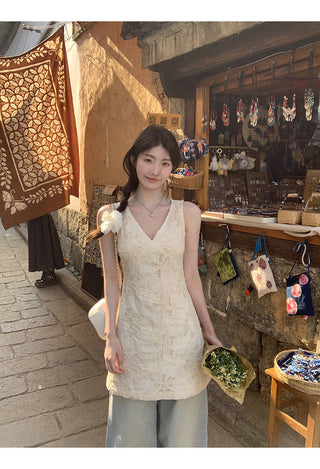 V-neck sling dress
