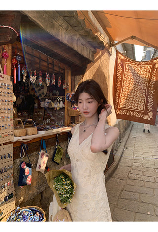 V-neck sling dress