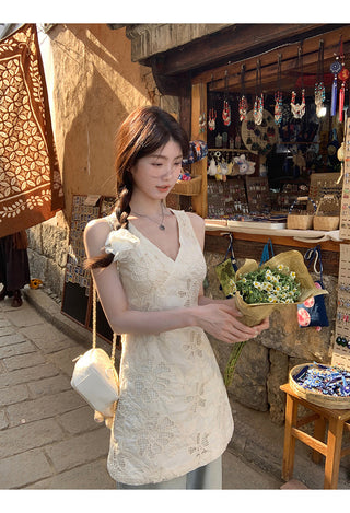 V-neck sling dress