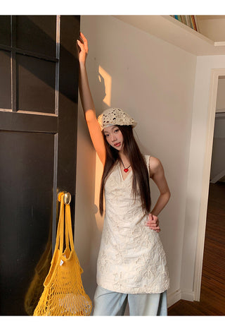 V-neck sling dress