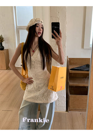 V-neck sling dress