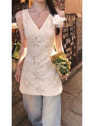V-neck sling dress